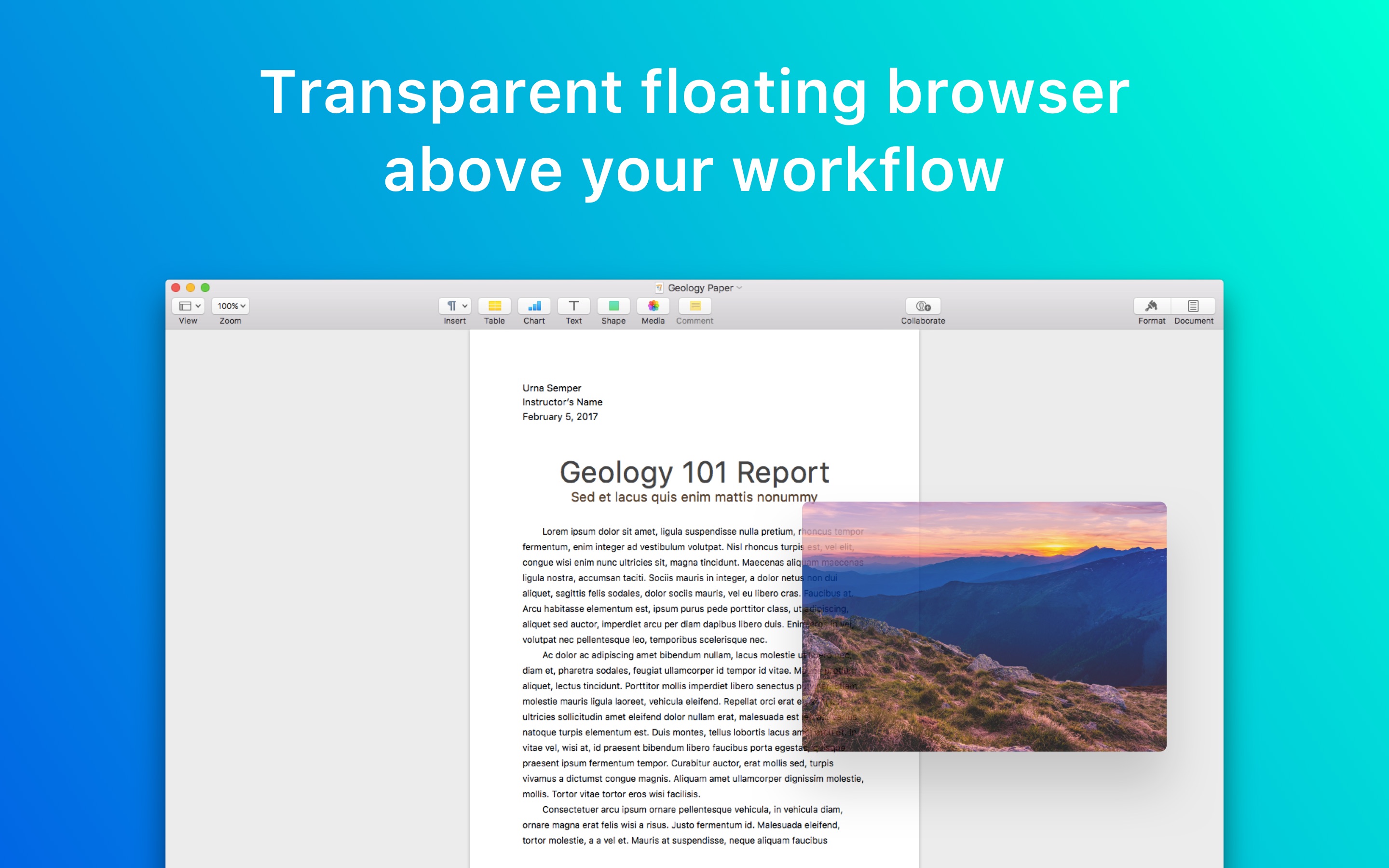 Screenshot do app Fluid Browser