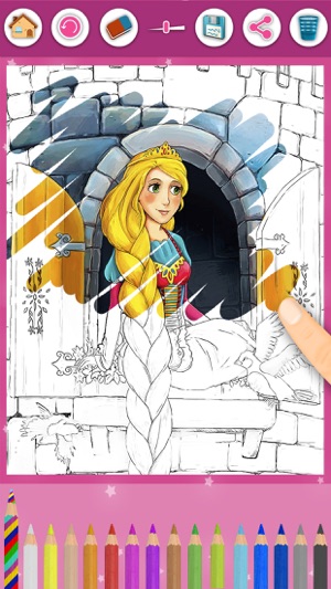 Rapunzel Magic Princess Kids Coloring Bo