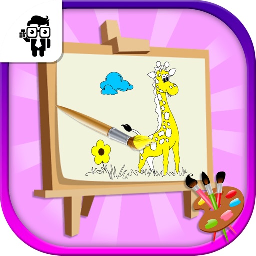 Animal Kids Coloring Book Icon