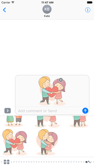 Lovely Couple Stickers - Romantics for iMessage(圖2)-速報App