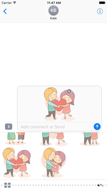 Lovely Couple Stickers - Romantics for iMessage