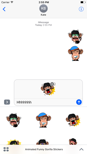 Animated Funny Gorilla Stickers For iMessage(圖2)-速報App