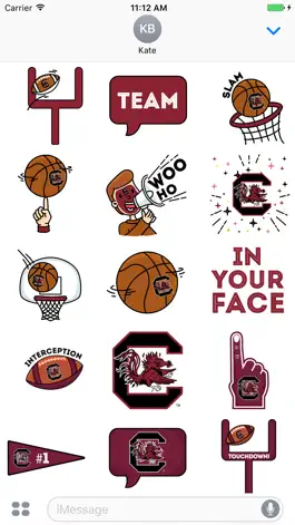 Game screenshot University of South Carolina Animated+Stickers apk