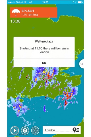 Buienalert met alarm bij buien screenshot 2