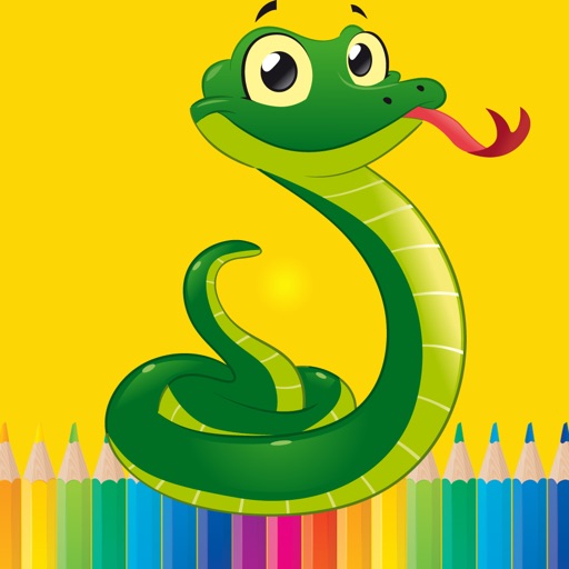 Snake drawings Coloring books For Kids iOS App