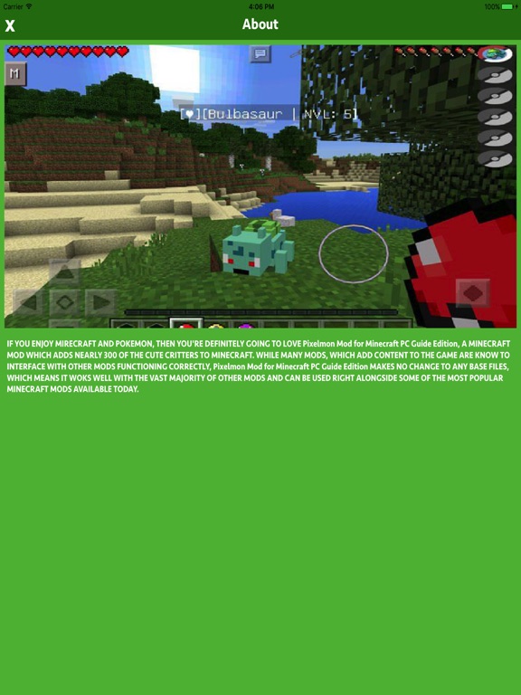 Télécharger Pixelmon Mod For Minecraft Guide PC Edition pour iPhone