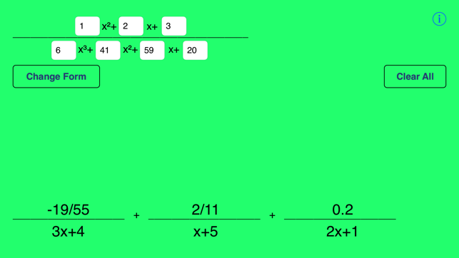 Partial Fractions