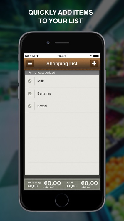 Grocery Shopping List - Out of Milk