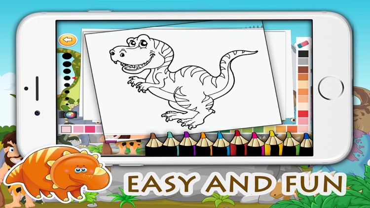 Dinosaur coloring game activities for preschool #1