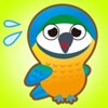 Cheerful Friendly Parrots - Cute Bird Stickers!