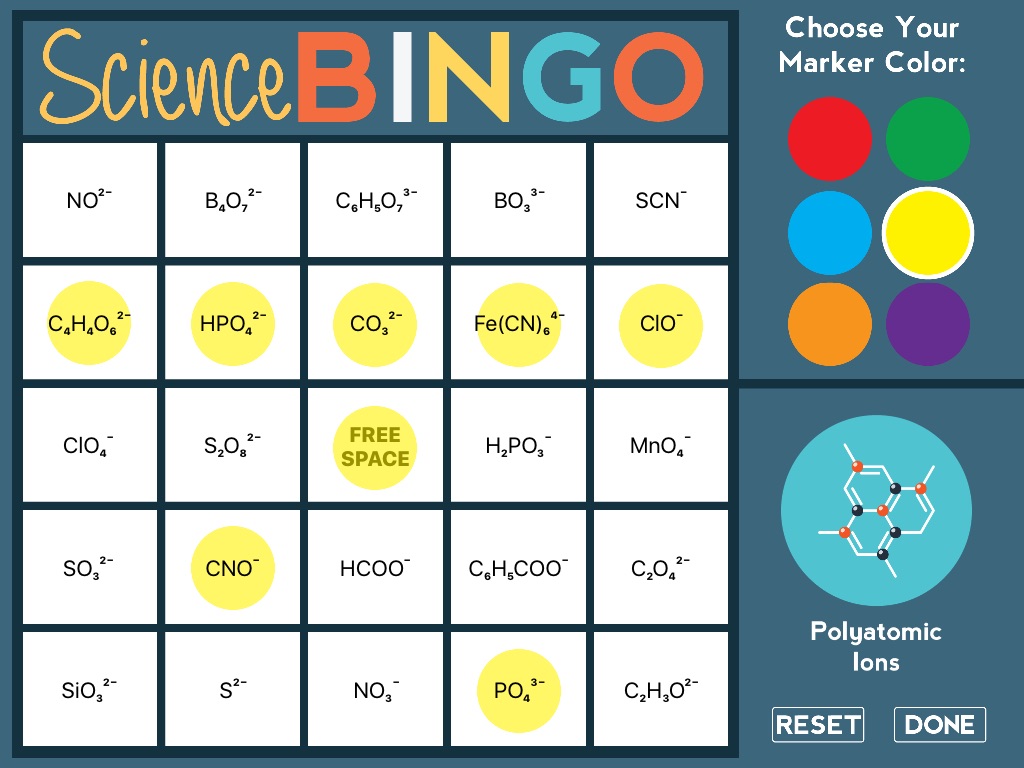 Science BINGO screenshot 3