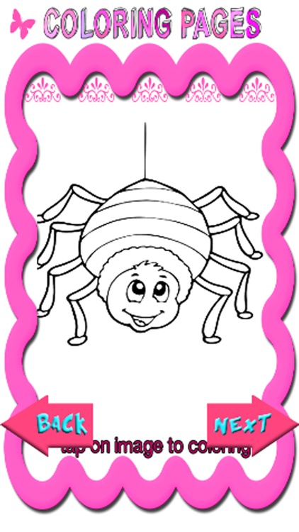 Spider Coloring Page Game For Kids Version