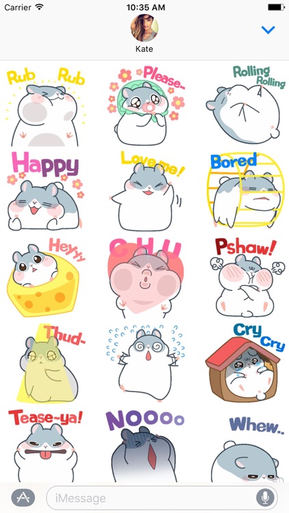 Cheerful Hamster - Animated Stickers