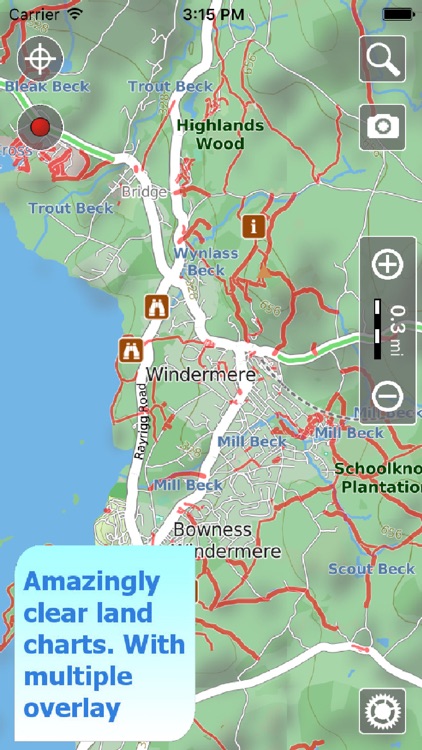Trails of Lakes District - GPS Topo Maps, Hiking