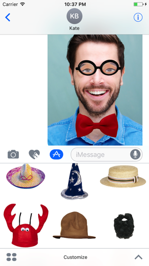 Customize Stickers – Hats and Glasses(圖2)-速報App