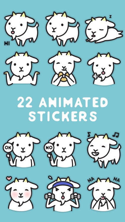 Cute Goat Stickers ANIMATED