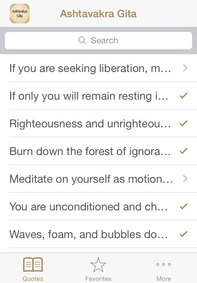 Ashtavakra Gita Nondual Quotes screenshot 2