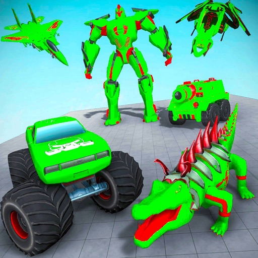 Crocodile Robot Transform War Icon