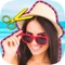 Create fun pictures montages and collages with personalized or custom stickers