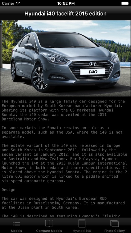 Specs for Hyundai i40 facelift 2015 edition screenshot-3