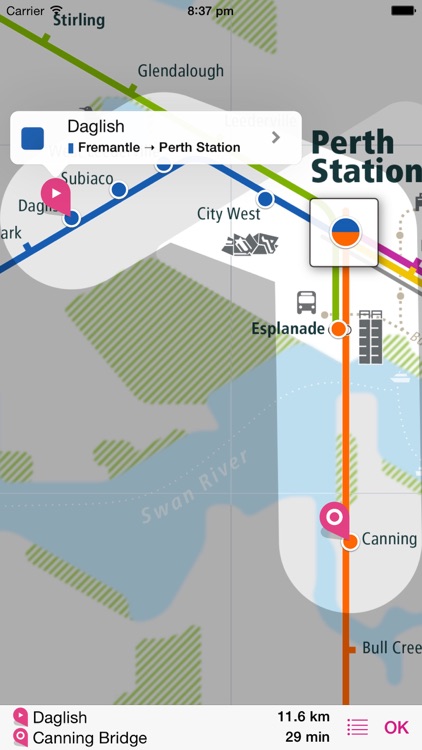 Perth Rail Map