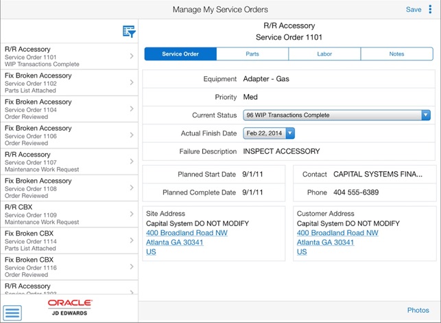 Manage My Service Orders Tablet for JDE E1(圖1)-速報App