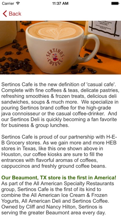 Sertinos Coffee screenshot-4