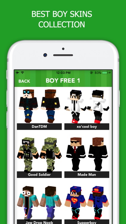 Boy Skins for Minecraft PE PC: MCPE Skin for Boys