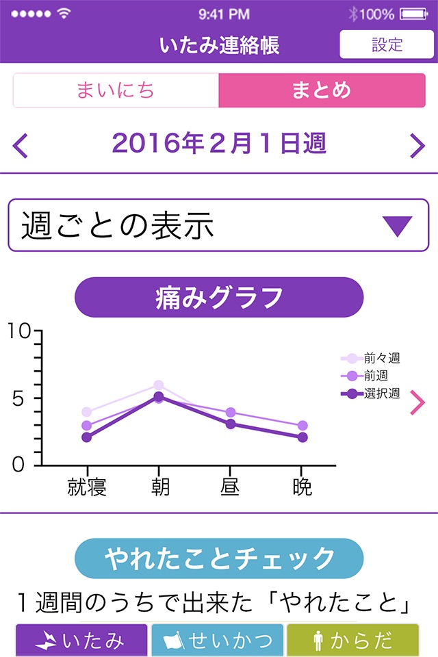 いたみ連絡帳 -肩・腰・膝の痛み記録- screenshot 3