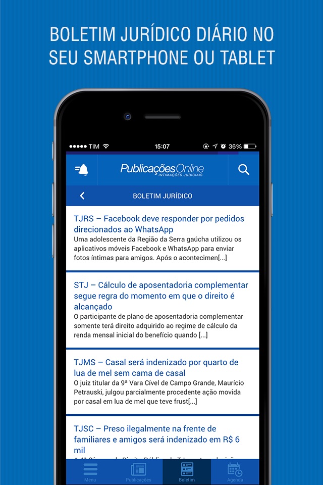 Publicações Online screenshot 3