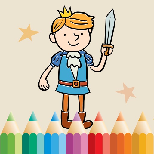 Royal Coloring Book: Color princess, castle, ... Icon