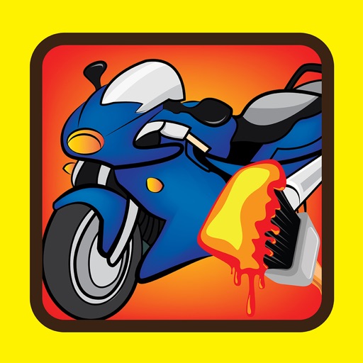 Game for Family Coloring Motorcycle Drawing Icon