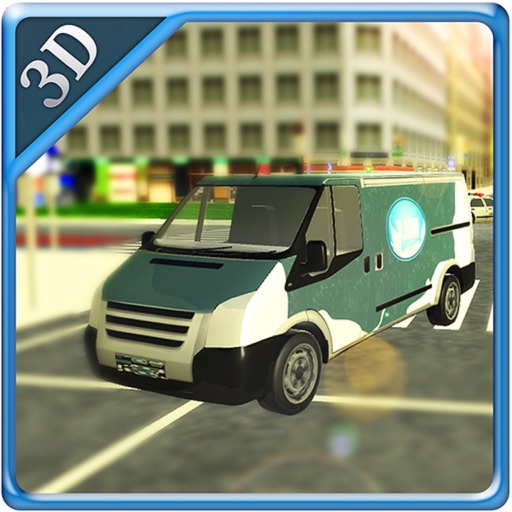 Milk Delivery Van - Minivan City Driving Game Icon
