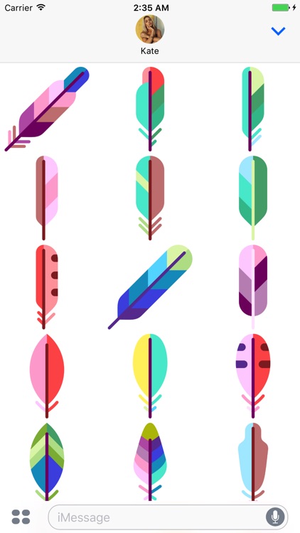 Feather Stickers