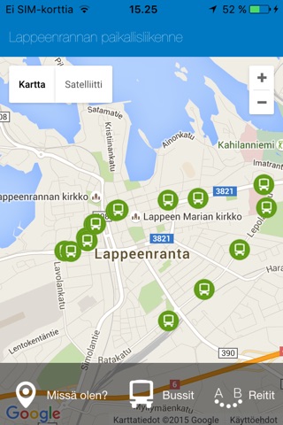 Lappeenrannan bussit screenshot 2