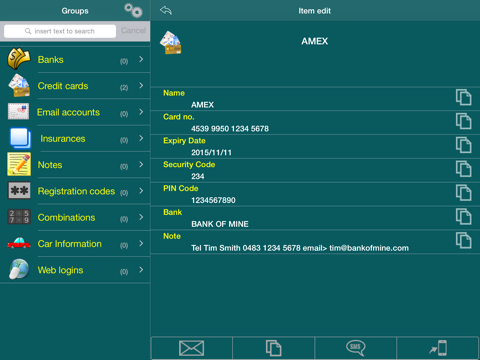 iDataSafe - data manager. screenshot 2