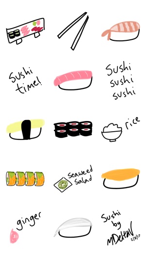 Sushi stickers for iMessage - photo keyboard emoji(圖3)-速報App