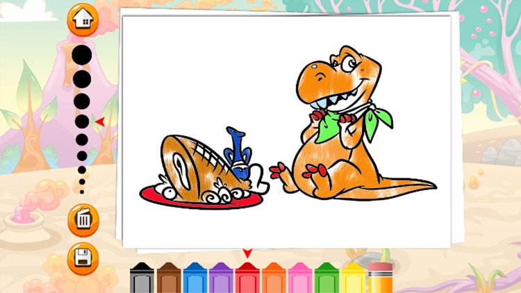 Dinosaur Coloring Page For Kids Education Game