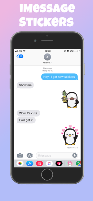 Penguin Stickers Keyboard(圖2)-速報App