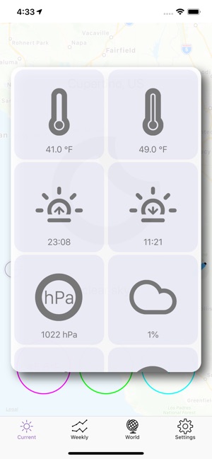 FLAT Weather Clock for iPhone(圖3)-速報App