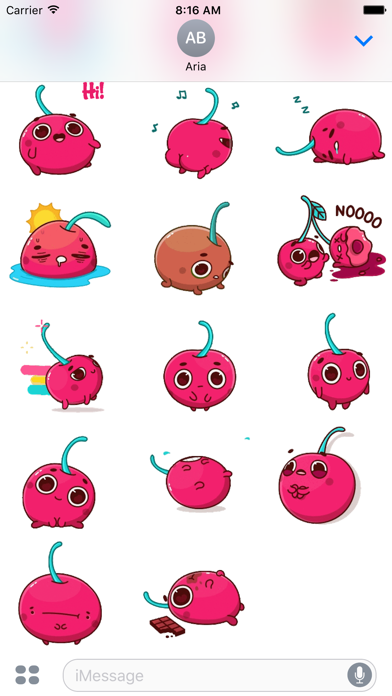 Animated Hot Cherry Sticker screenshot 3