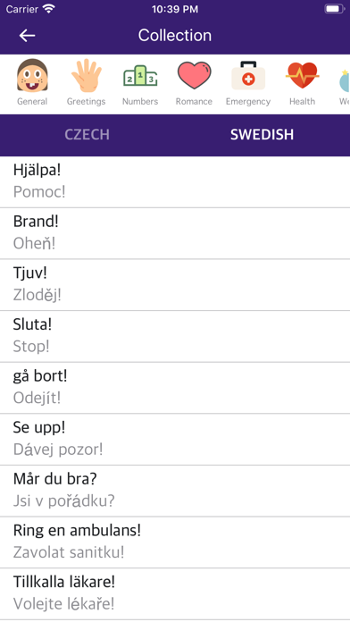 Czech Swedish Dictionary screenshot 2
