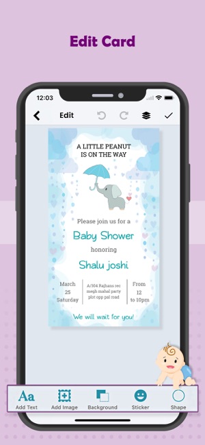 Baby Shower Card Maker(圖3)-速報App