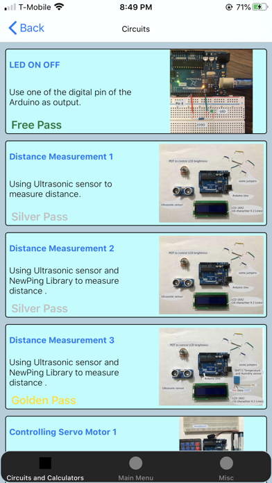 Electronics Circuit Calculator Screenshots