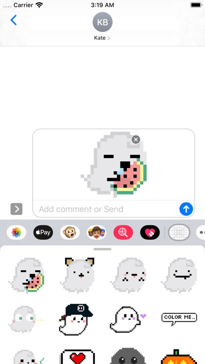 Kawaii Ghost Halloween Sticker screenshot-3