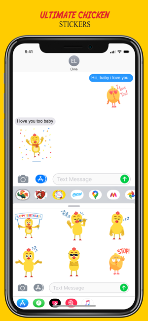 Yellow Chicken Sticker(圖2)-速報App