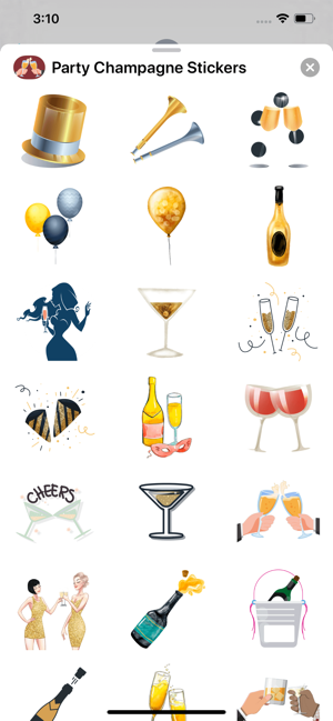 Party Champagne Stickers(圖3)-速報App