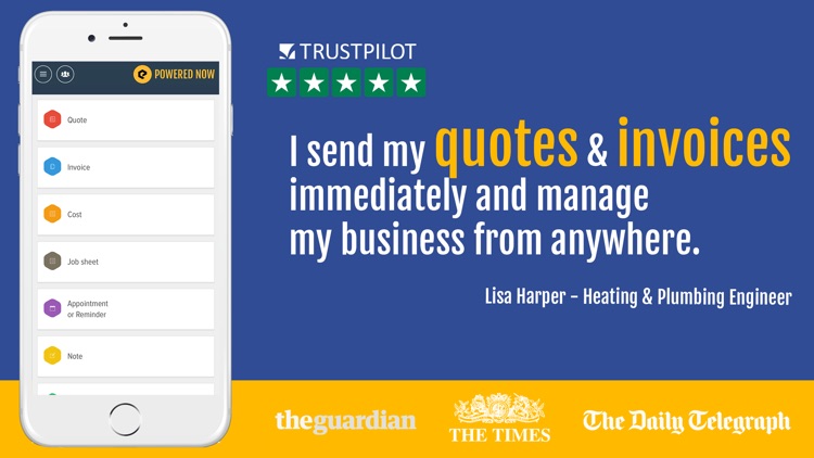 Powered Now: Invoice & Quote screenshot-0