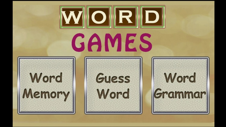 Word Games - Test Vocabulary