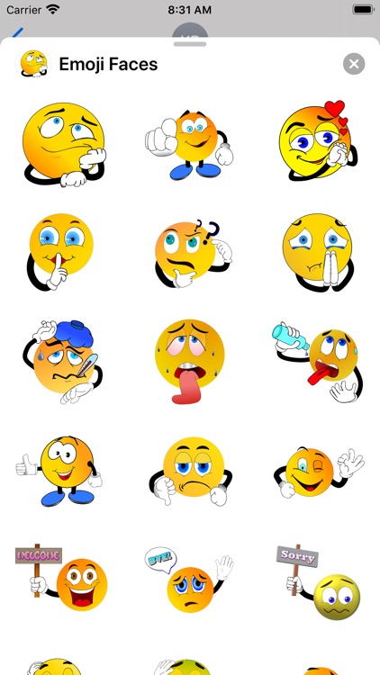Emoji Faces Sticker Pack